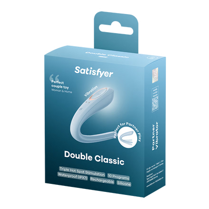 Vibrateur pour Couples - Satisfyer Double Classic | Double Stimulation Clitoris & Point G Satisfyer Sensations plus