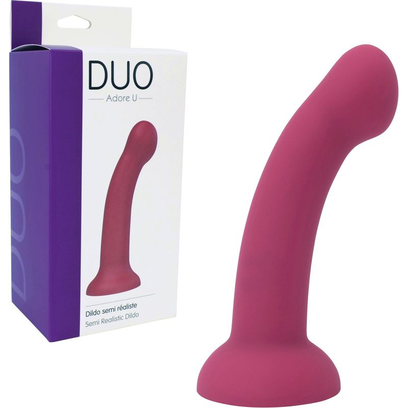 Adore U - Duo - Dildo Semi Realiste - Rouge Adore U DUO Sensations plus
