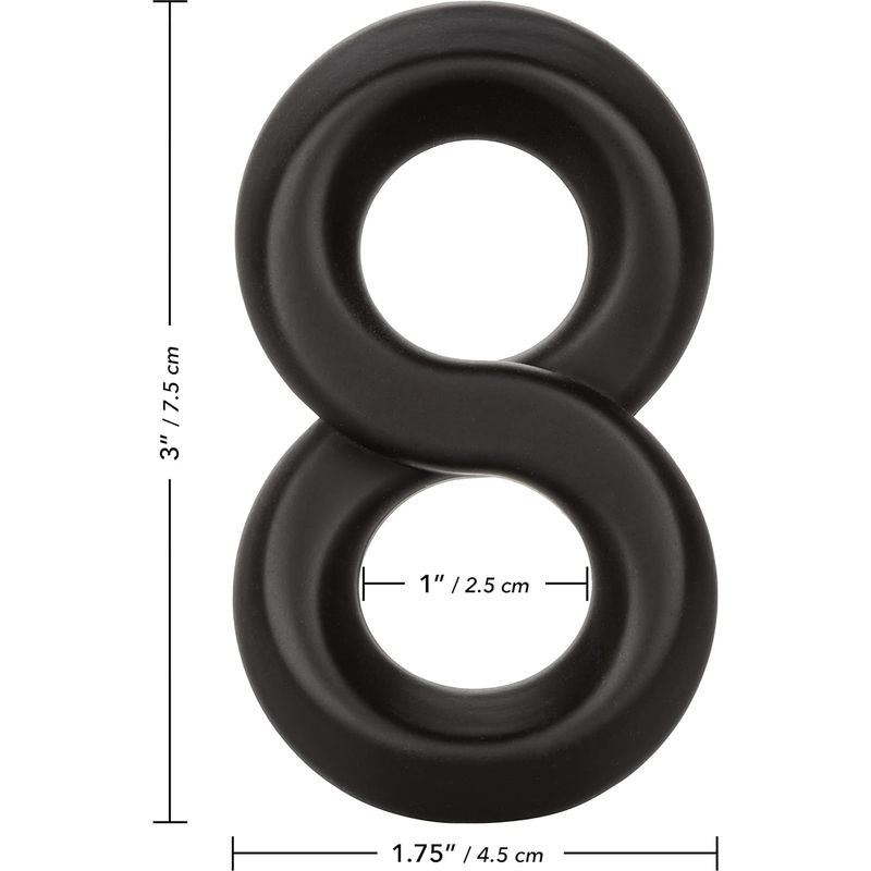 Anneau D'érection  - Adore U Höm - Anneau pénien infini 8 Noir Sensations Plus Sensations plus