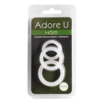 Anneau D'érection - Adore U Höm - Ensemble d'anneaux péniens Transparent Adore U Höm Sensations plus