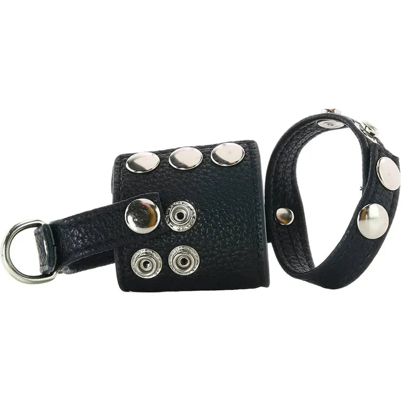 Anneau d'érection avec étireur de testicules - 2.5" (6.4cm) BlueLine Men Sensations plus