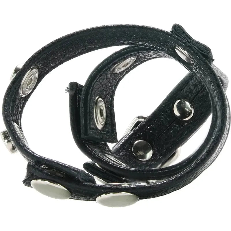 Anneau d'érection avec étireur de testicules de 1 pouce BlueLine Men Sensations plus