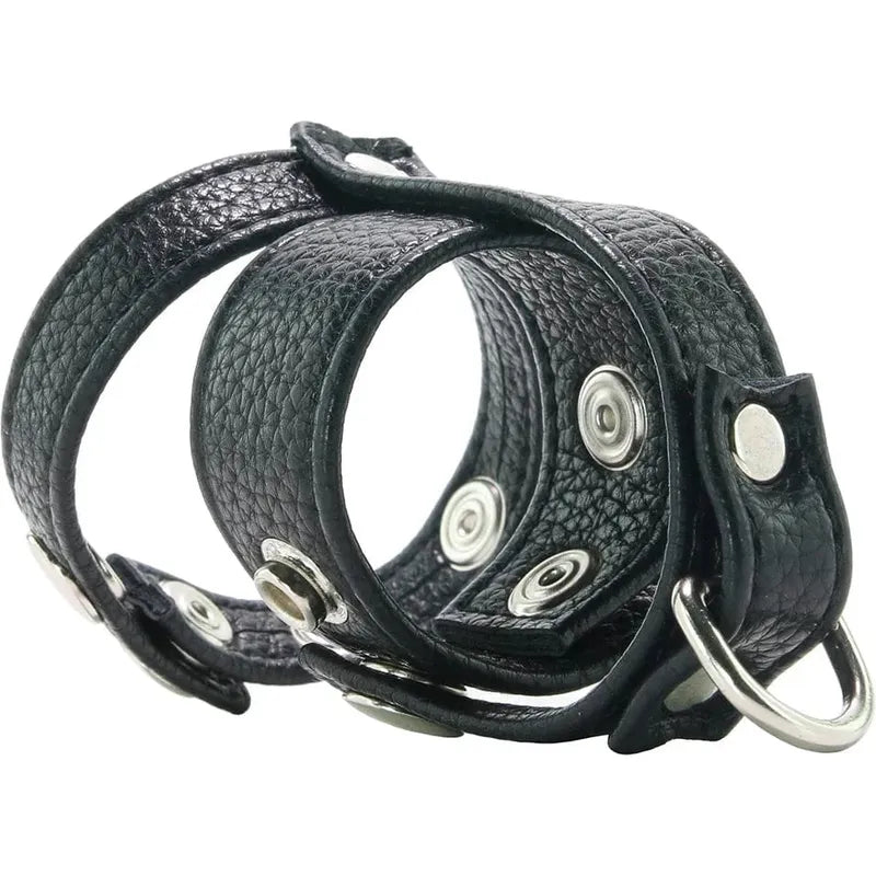 Anneau d'érection avec étireur de testicules de 1 pouce BlueLine Men Sensations plus