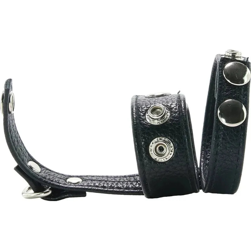 Anneau d'érection avec étireur de testicules de 1 pouce BlueLine Men Sensations plus