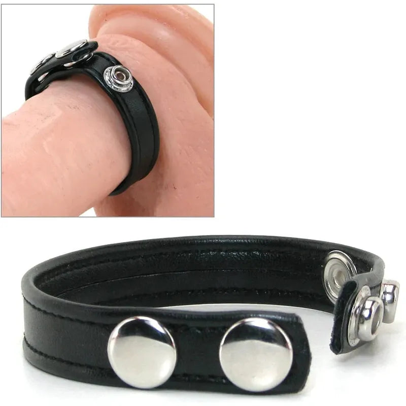 Anneau d’Érection Snap en Similicuir - 20cm ou 22cm BlueLine Men Sensations plus