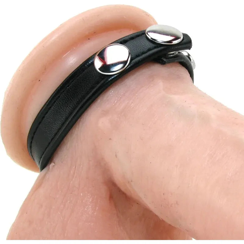 Anneau d’Érection Snap en Similicuir - 20cm ou 22cm BlueLine Men Sensations plus