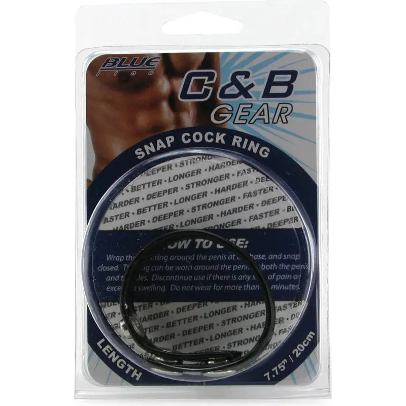 Anneau d’Érection Snap en Similicuir - 20cm ou 22cm BlueLine Men Sensations plus