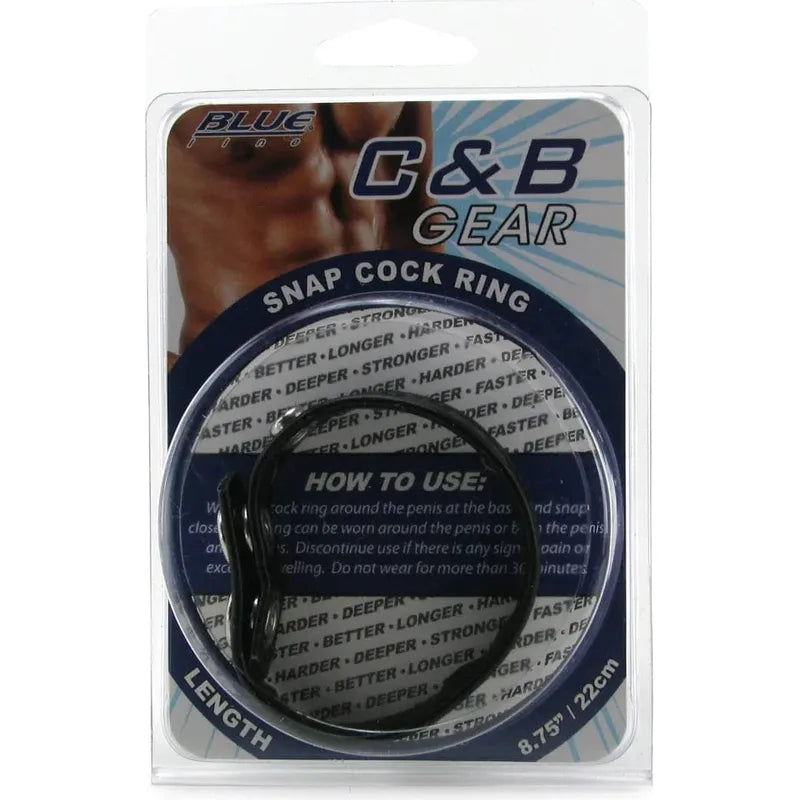 Anneau d’Érection Snap en Similicuir - 20cm ou 22cm BlueLine Men Sensations plus