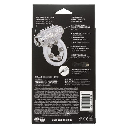Anneau D'érection Vibrant Rechargeable - 5 Beads Maximus Ring CalExotics Sensations plus