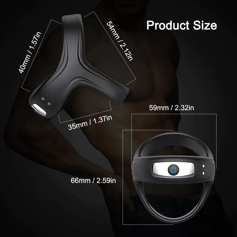 Anneau d'érection vibrant - Secwell - Penis Dual Ring Secwell Sensations plus