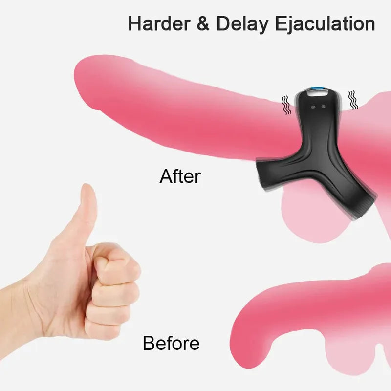 Anneau d'érection vibrant - Secwell - Penis Dual Ring Secwell Sensations plus