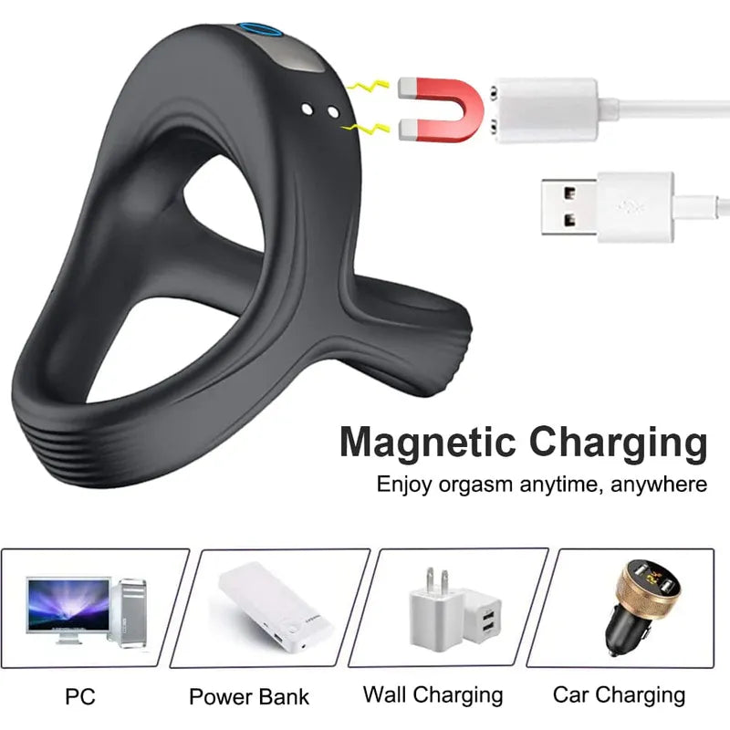 Anneau d'érection vibrant - Secwell - Penis Dual Ring Secwell Sensations plus