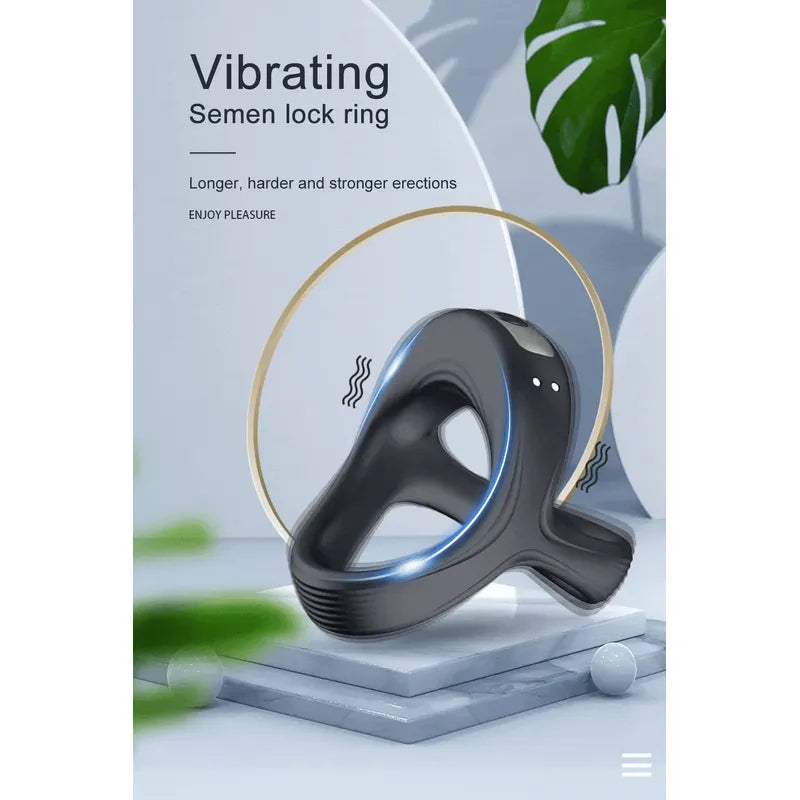 Anneau d'érection vibrant - Secwell - Penis Dual Ring Secwell Sensations plus