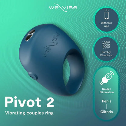Anneau Érectile Vibrant Connecté - We-Vibe Pivot 2 | Contrôle & Plaisir Partagé à Deux We-Vibe Sensations plus