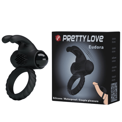 Anneau Vibrant Rabbit - Pretty Love Eudora | 10 modes & Double Stimulation Pénis & Clitoris Pretty Love Sensations plus