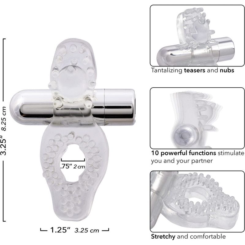 Anneau Vibrant Rechargeable – Wireless Passion | Double Stimulation CalExotics Sensations plus