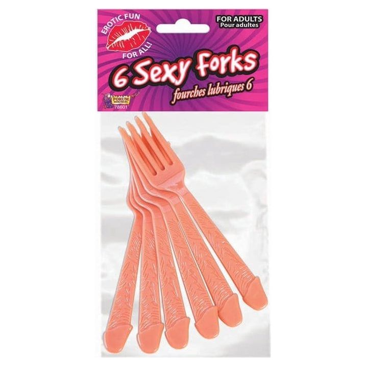 Bachelorette - Ensemble de 6 Fourchettes à pénis sexy - Sexy Fork Set Sensations Plus Sensations plus