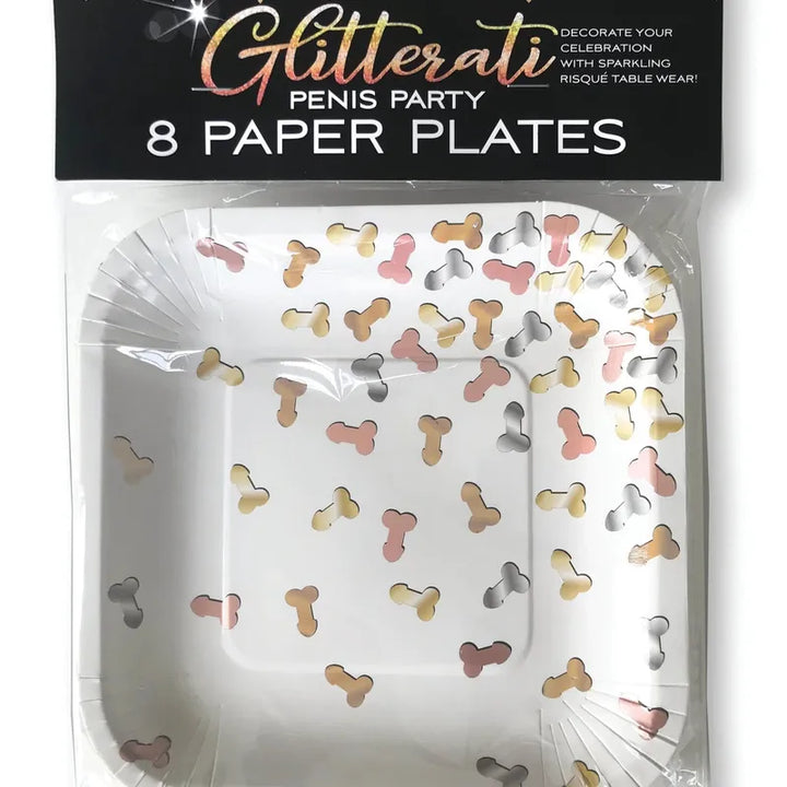 Bachelorette - Glitterati - 8 Paper Plates Ozzé Créations Sensations plus