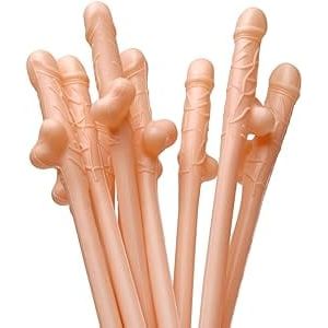 Bachelorette - Lot de 10pailles pénis - Dicky Sipping Straws Sensations Plus Sensations plus