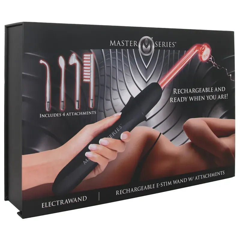 Baguette Violette E-Stim - Electrawand Rechargeable | 4 Électrodes Master Series Sensations plus