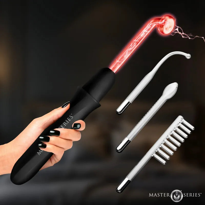Baguette Violette E-Stim - Electrawand Rechargeable | 4 Électrodes Master Series Sensations plus