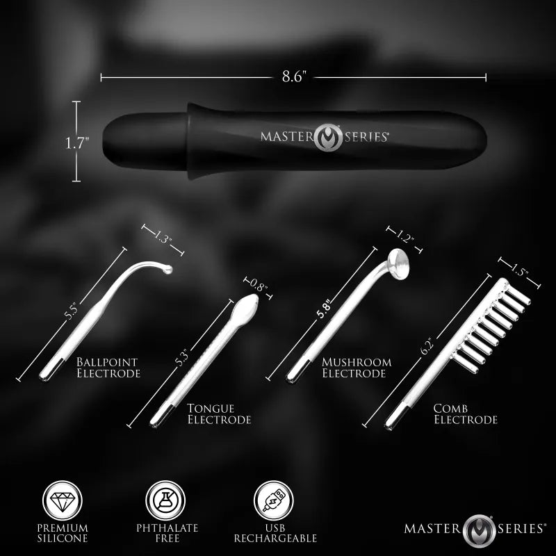 Baguette Violette E-Stim - Electrawand Rechargeable | 4 Électrodes Master Series Sensations plus