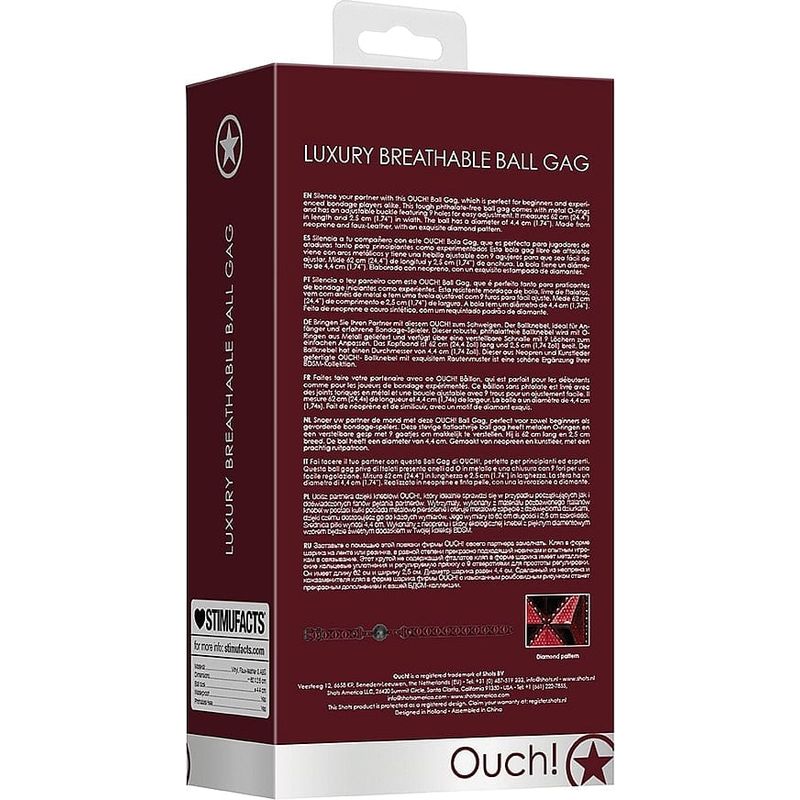 Bâillon-Boule de Luxe – Breathable Luxury Ball Gag | Luxe et soumission Ouch! Luxury Sensations plus
