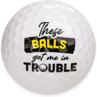 Balles de Golf Humoristiques - Balls Deep x3 | Farces & Cadeaux Originaux Hott Products Sensations plus