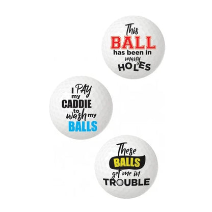 Balles de Golf Humoristiques - Balls Deep x3 | Farces & Cadeaux Originaux Hott Products Sensations plus