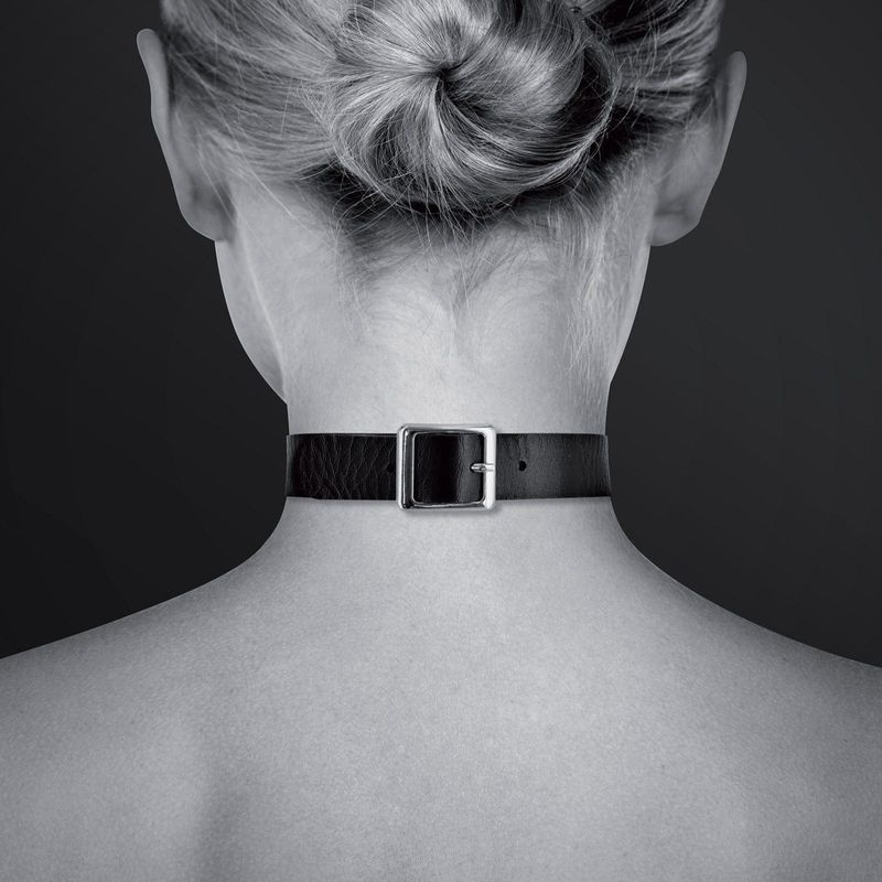 Bijoux Pour Toi – Collier Ras de Cou Fetish | Noir en Similicuir Ajustable & Anneau Bijoux pour toi Sensations plus