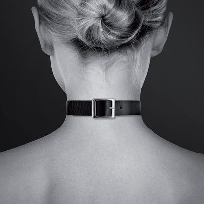 Bijoux Pour Toi – Collier Ras de Cou Fetish | Noir en Similicuir Ajustable & Anneau Bijoux pour toi Sensations plus