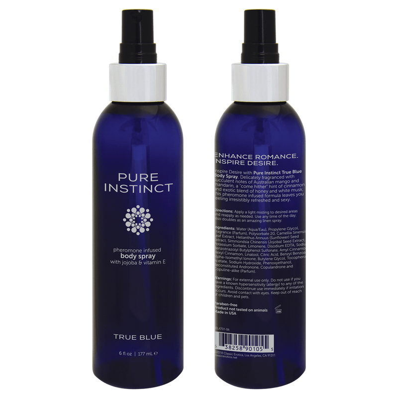 Body Spray aux Phéromones - Pure Instinct - True Blue Pure instinct Sensations plus