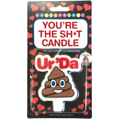 Bougie d’Anniversaire - Ur’ Da SH*T Candle | Design d’Emoji Souriant Little Genie Sensations plus