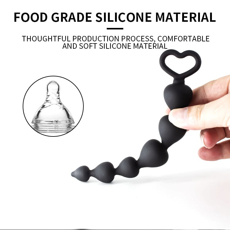 Boules Anal 17cm - Back Secret | Chapelet Anal de Six Boules Anal en Forme de Coeur Vivilo Sensations plus