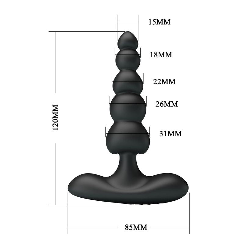 Boules Anales Vibrantes - Pretty Love Corban | 5 Perles Progressives & 12 Modes Puisant Pretty Love Sensations plus