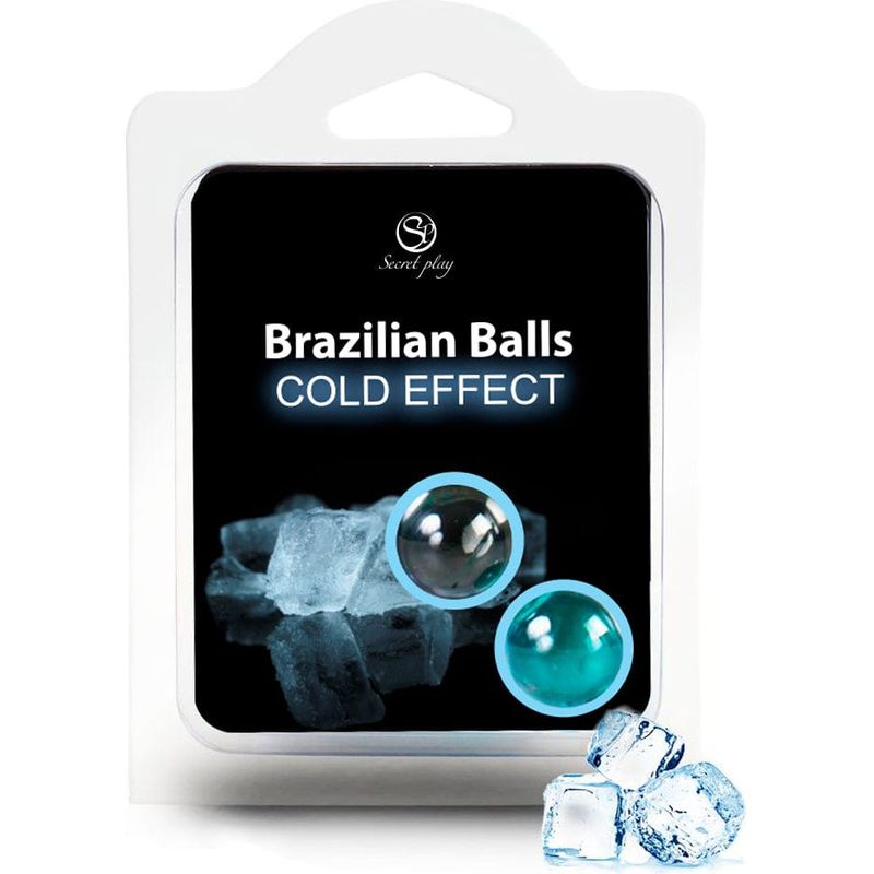Boules de Massage Lubrifiante - Brazilian Balls Cold Effect | Effet Froid Glacée Secret Play Sensations plus