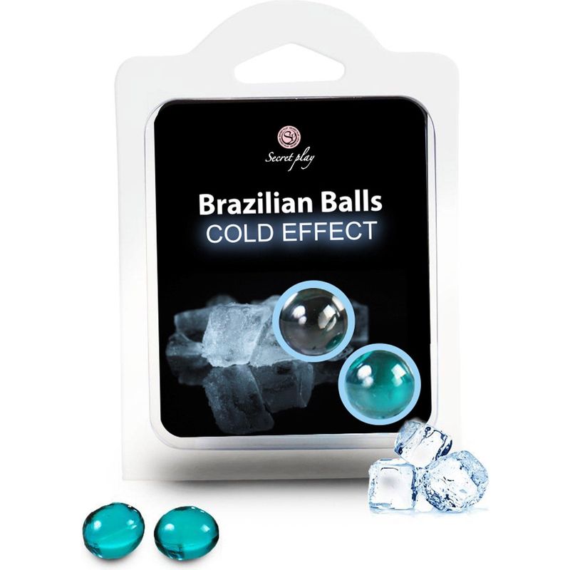 Boules de Massage Lubrifiante - Brazilian Balls Cold Effect | Effet Froid Glacée Secret Play Sensations plus