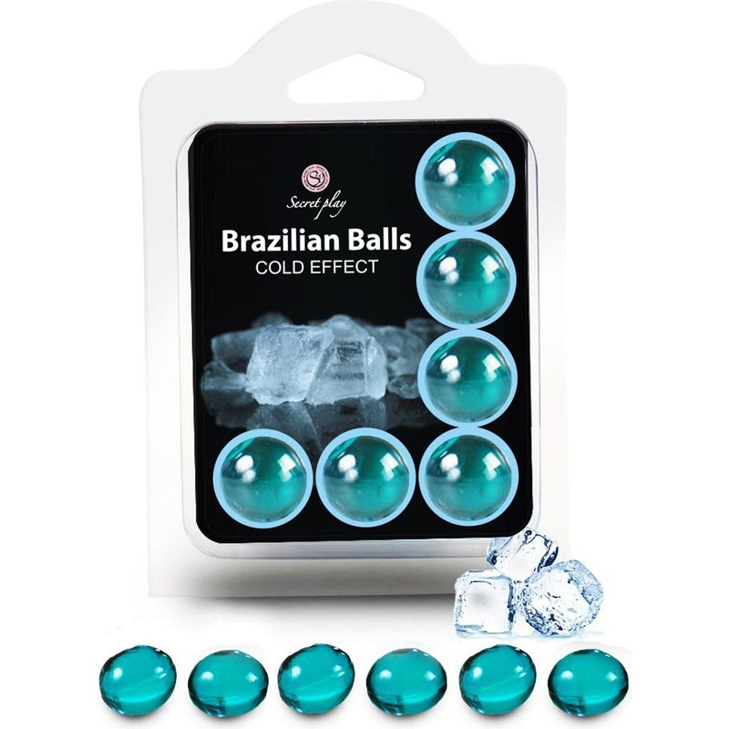 Boules de Massage Lubrifiante - Brazilian Balls Cold Effect | Effet Froid Glacée Secret Play Sensations plus