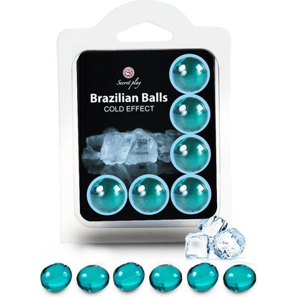 Boules de Massage Lubrifiante - Brazilian Balls Cold Effect | Effet Froid Glacée Secret Play Sensations plus