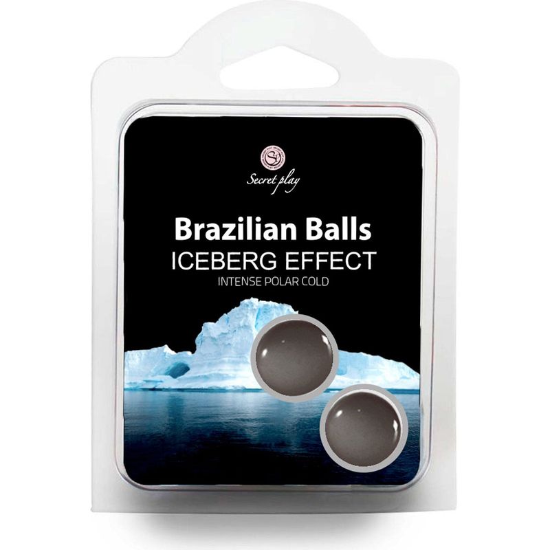 Boules de Massage Lubrifiante Érotique - Brazilian Balls Iceberg | Froid Intense Secret Play Sensations plus