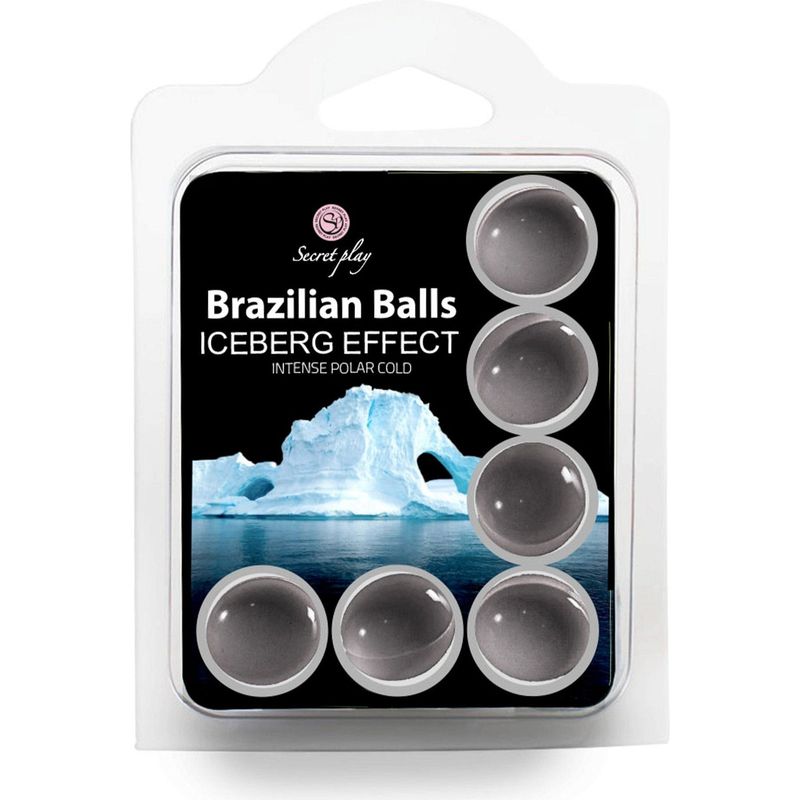 Boules de Massage Lubrifiante Érotique - Brazilian Balls Iceberg | Froid Intense Secret Play Sensations plus
