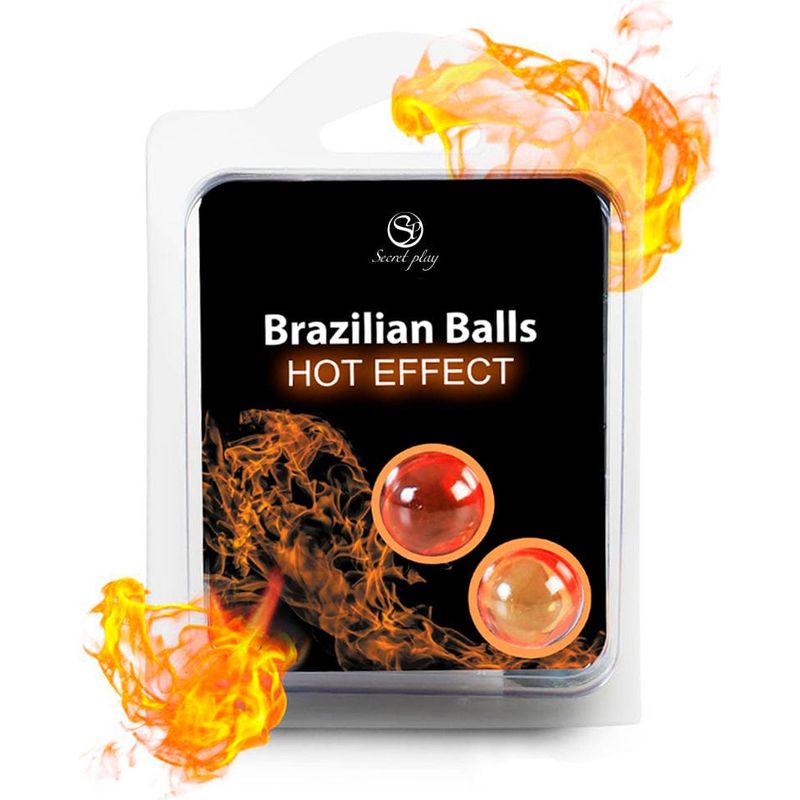 Boules de Massage Lubrifiante Érotiques - Brazilian Balls Hot | Effet Chauffant Secret Play Sensations plus