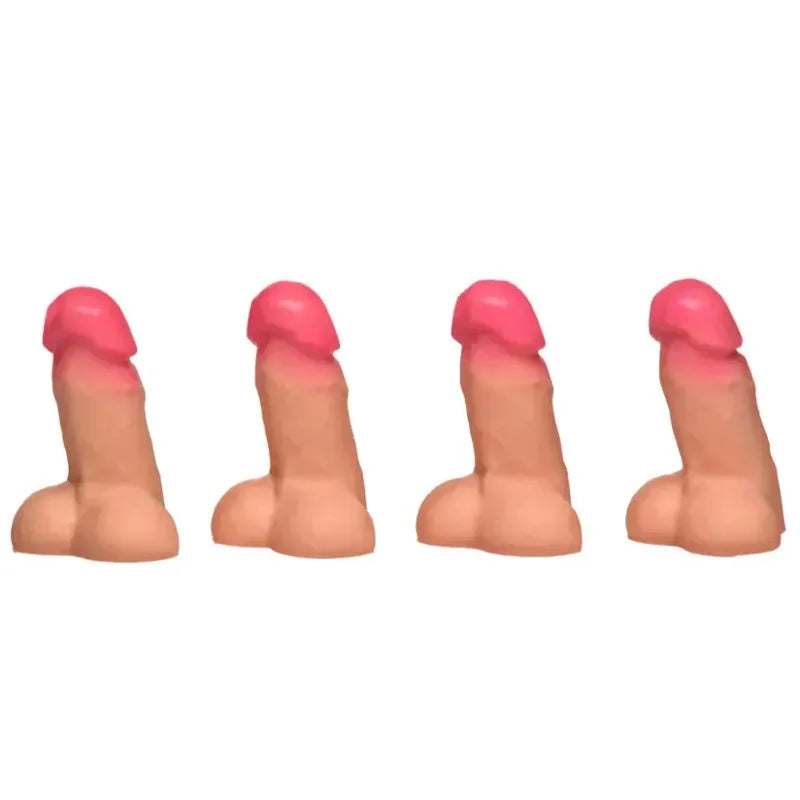 Cadeau Humoristique Adulte - Magnetic Snap-On Peckers | 4 Mini Pénis XR Brands Sensations plus