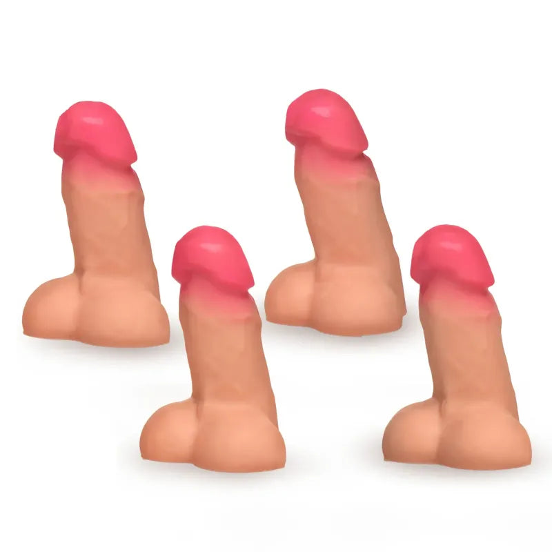 Cadeau Humoristique Adulte - Magnetic Snap-On Peckers | 4 Mini Pénis XR Brands Sensations plus