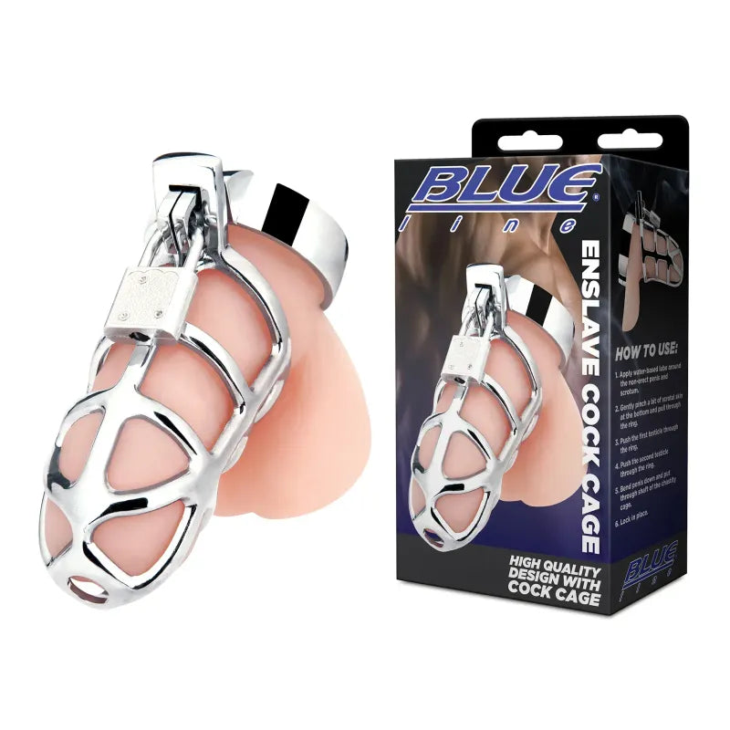 Cage de Chasteté Métallique - Enslave Cock Cage | Contrôle, Discipline & Soumission Blue Line Sensations plus