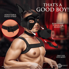 Capuche Pup Play - Alpha Dog Pup Hood | Cuir Vegan pour Jeux BDSM & Pet Play Master Series Sensations plus