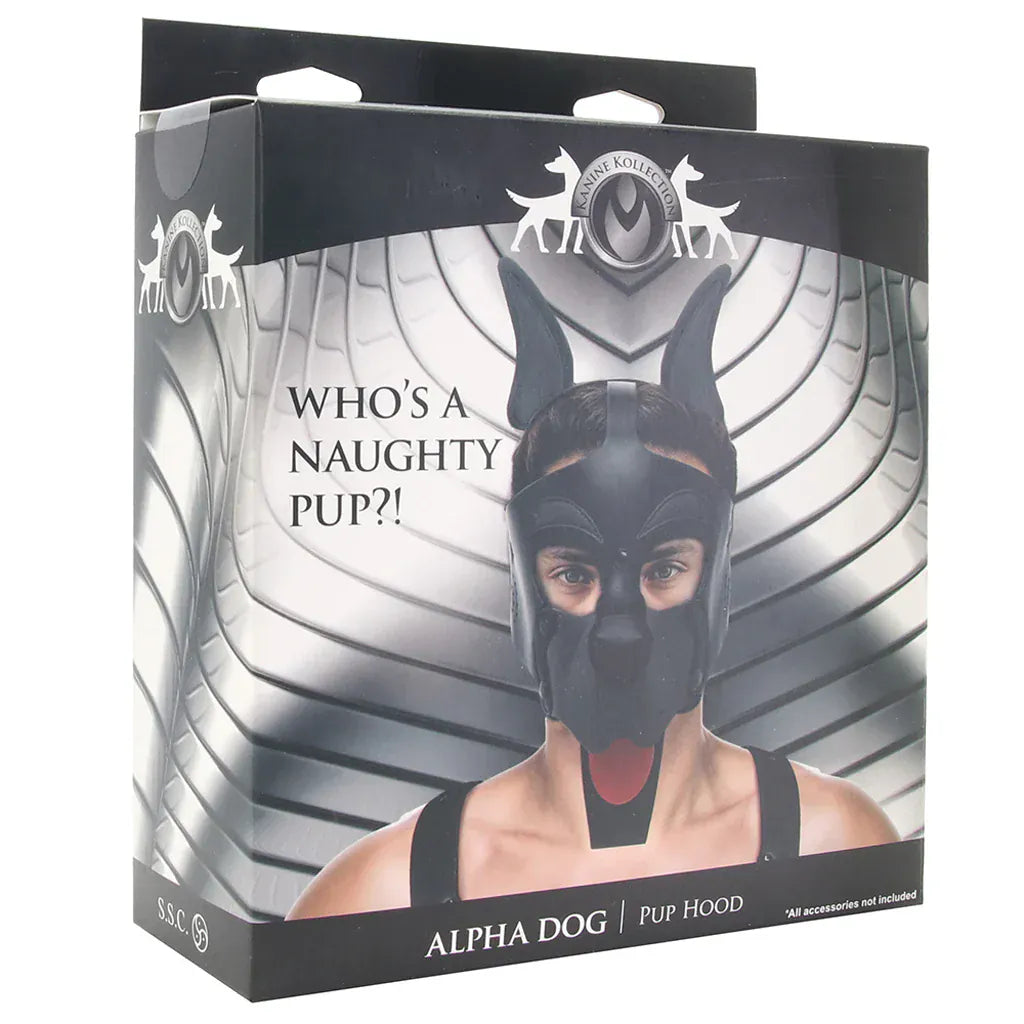 Capuche Pup Play - Alpha Dog Pup Hood | Cuir Vegan pour Jeux BDSM & Pet Play Master Series Sensations plus