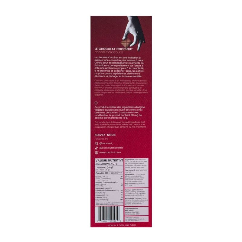 Chocolat Aphrodisiaque - Coccinut | Intensifie le Désir à Deux Coccinut Sensations plus