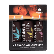 Coffret 3 Huiles de Massage - Hemp Seed Gift Set | Noël, Saint-Valentin & Moments Sensuels Earthly Body Sensations plus