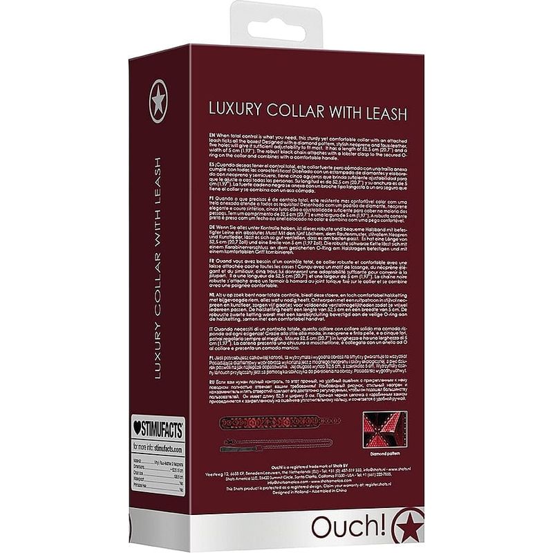 Collier de Luxe avec Laisse – Luxury Collar with Leash | Contrôle & Élégance Ouch! Luxury Sensations plus